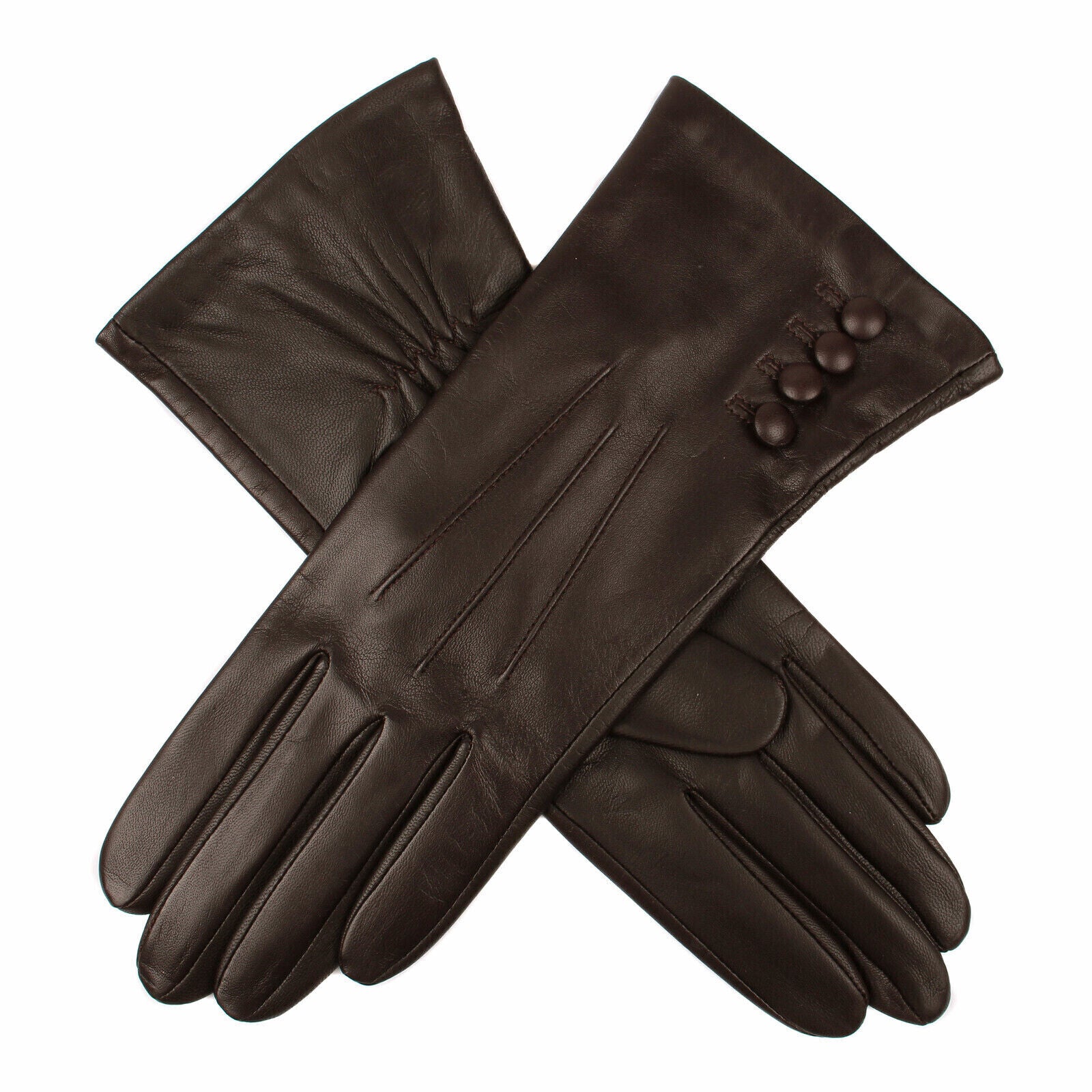DENTS,Women's Touch Screen Silk Lined Leather Gloves Ladies Warm Winter