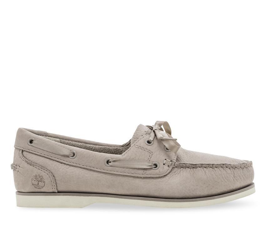 Timberland Women's Classic Boat Shoes Leather - Light Taupe Nubuck
