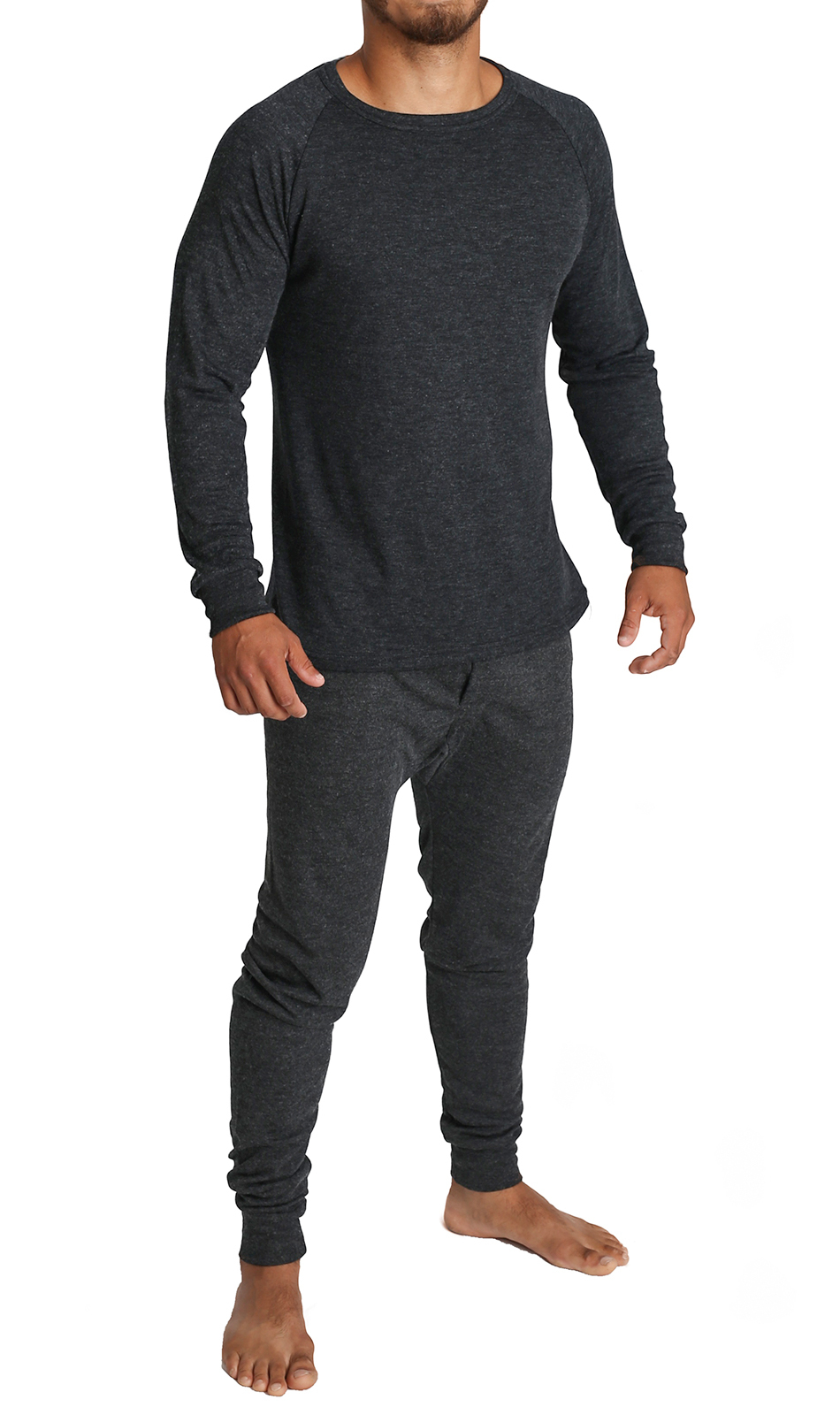 2pcs Set Men's Merino Wool Long Sleeve Thermal Top & Long Johns Pants Underwear eBay