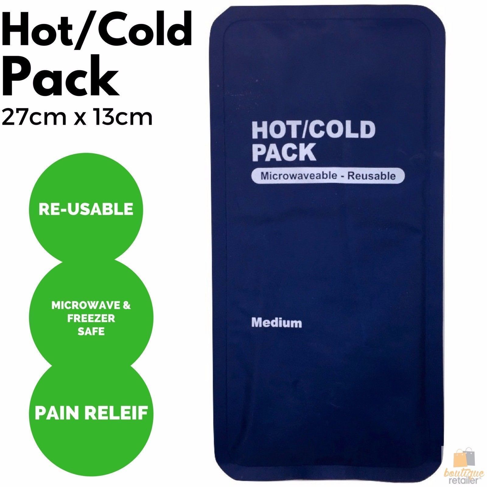 HOT,COLD PACK Reusable First Aid Ice Heat Gel Packs Microwaveable Pain