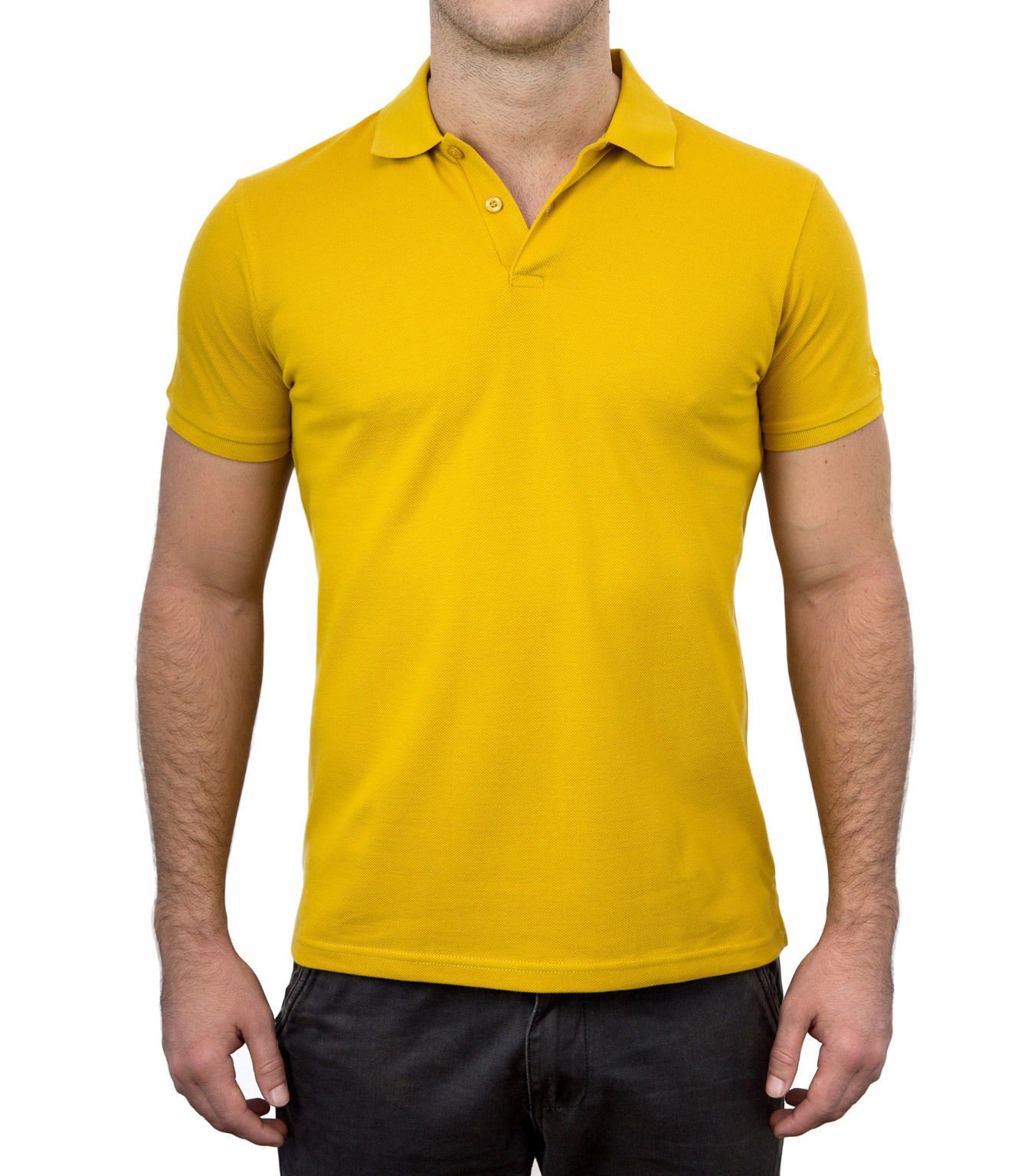 Deluxe 100% ORGANIC COTTON POLO SHIRT Slim Fit T Shirt Top Plain S-XXL ...