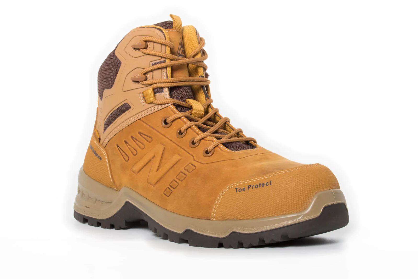 New,Balance Men's Contour Steel Toe Cap Safety Work Boots with Zip - Wheat