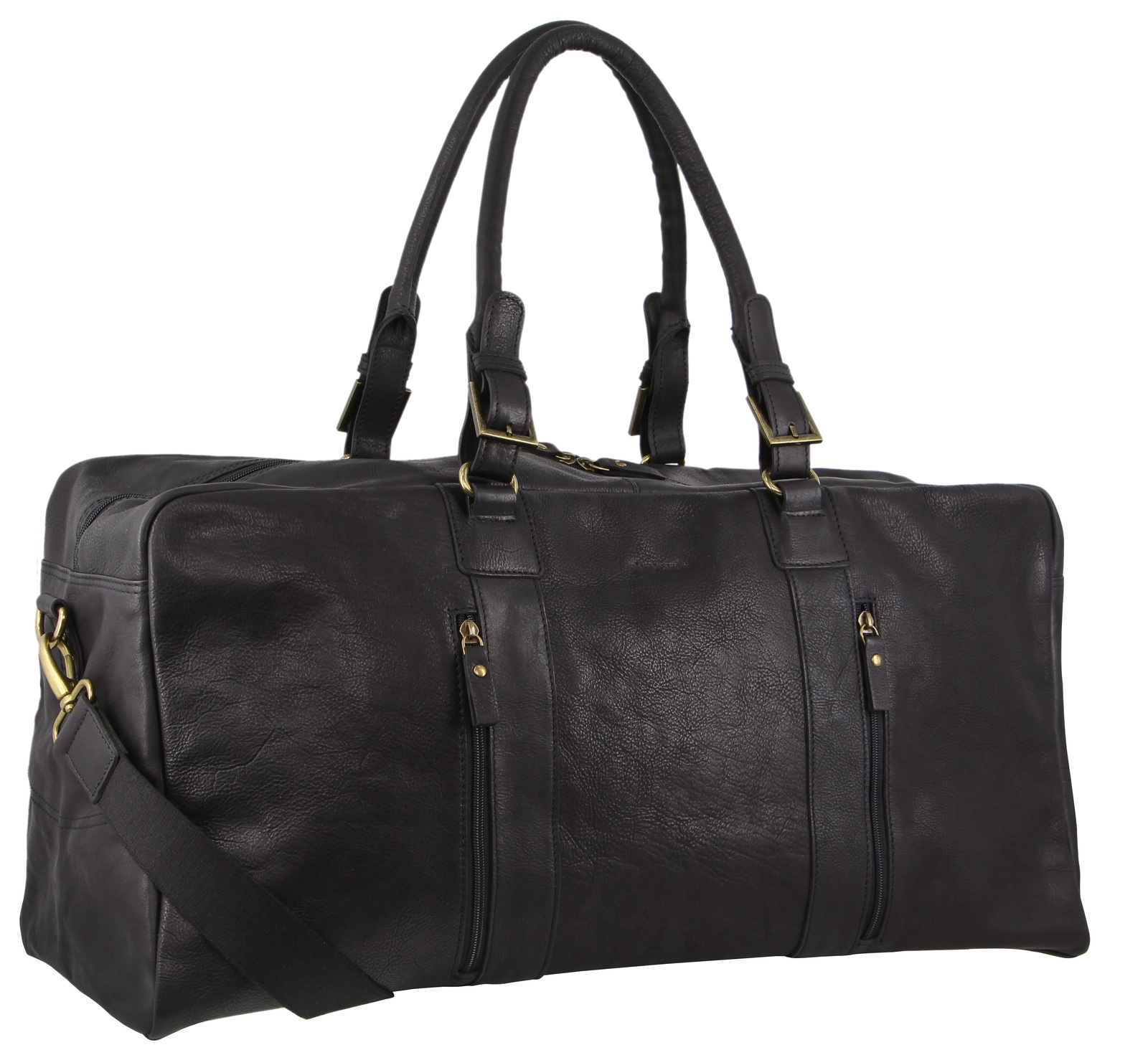 Pierre Cardin Leather Travel Bag - Cognac