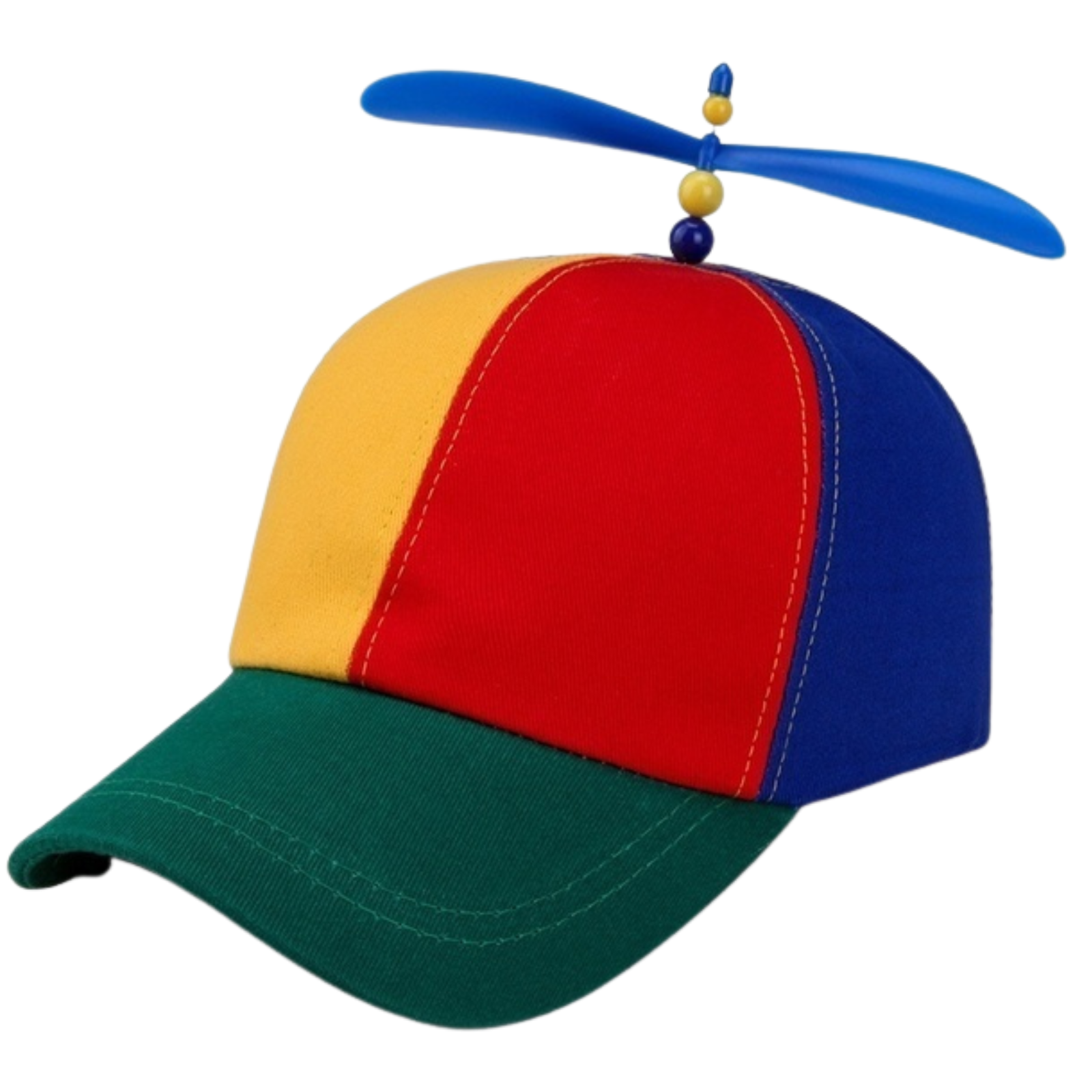 Propeller,Helicopter Hat Clown Cap Jester Tweedledee Costume Windmill Snap