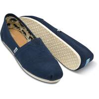 TOMS Men's Canvas Espadrilles Alpargata Shoes Slip On Classic - Navy