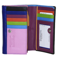 Giannotti Rainbow Max Wallet Travel Zip Long Handbag Purse Card Holder - Blue