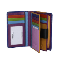 Giannotti Womens Rainbow Medium Wallet Ladies Purse Card Holder - Blue