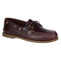 Sperry Men's Authentic AO 2 Eye Leather Boat Shoe Wide Top Sider Original - Amaretto