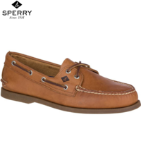 Sperry Men's AO 2 Eye Leather Boat Shoes Authentic Original Top Sider - Sahara