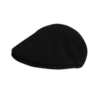 KANGOL 504 Wool Ivy Cap Mens Warm Winter Flat Classic Hat - Black