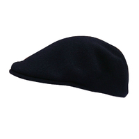 KANGOL 504 Wool Ivy Cap Mens Warm Winter Flat Classic Hat - Dark Blue (Navy)