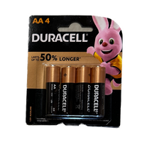 4x Duracell AA Batteries Alkaline 1.5V Battery Copper Top