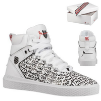 K-SWISS Gary Vee High Tops 004 Mid Sneakers Shoes Vaynerchuk  - White/Black/Red