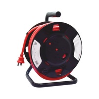 Wurth 4 Socket Power Extension Cord 30m Heavy Duty Cable Reel 10A Lead Electric