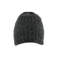 Dents Mens Lambswool Blend Knitted Beanie Hat - Charcoal