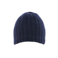 Dents Mens Lambswool Blend Knitted Beanie Hat - Navy