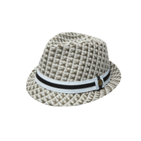 Goorin Brothers Pleasure Point Paper Straw Trilby Hat Summer Cuban - Grey