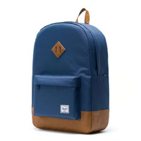 Herschel 21.5L Heritage Classic Backpack Bag Synthetic Leather - Navy/Tan 