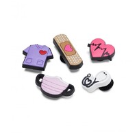 1 Pack of 5 Crocs Health Heart Doctor Nurse Jibbitz Charms - 100% Authentic