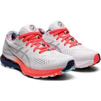 Asics Womens Gel Kayano 28 Sneakers Athletic Running Shoes - White/Thunder Blue