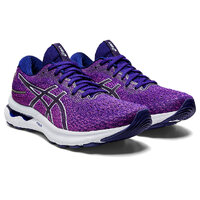 Asics Womens Nimbus 24 Sneakers Running Shoes Runners - Orchid/Soft Sky