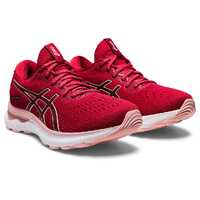 Asics Womens Nimbus 24 Sneakers Running Shoes Runners - Cranberry/Frosted Rose