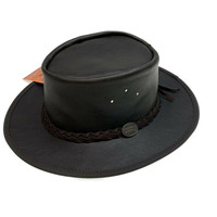 Barmah Squashy Roo Bomber Kangaroo Leather Hat Outback Foldable 
