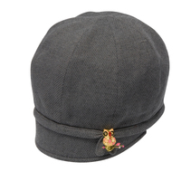 GOORIN BROTHERS Ladies Hooty Drop-Slope Cloche Hat - Grey