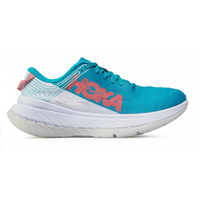 Hoka One Womens Carbon X Running Shoes Sneakers Runners - Blue/Beige