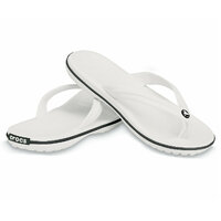 Crocs Crocband Flip Flops Thongs Slip On Sandals Shoes - White