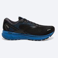 Brooks Mens Ghost 14 Sneakers Shoes Athletic Running-Black/Blackened Pearl/Blue
