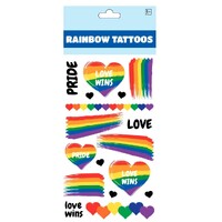 17x Rainbow Tattoos Pride Temporary Waterproof Gay Pride Stickers Mardi Gras