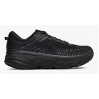 Hoka Mens Bondi 7 Wide Athletic Comfort Sneakers Running Shoes 2E -  Black/Black