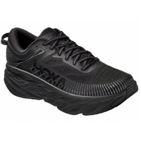 Hoka Mens Bondi 7 Wide Comfort Sneakers Runners Athletic Shoes - Black/Black