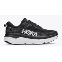Hoka Mens Bondi 7 Wide Comfort Sneakers Runners Shoes Athletic -  Black/White