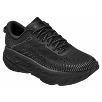 Hoka Womens Bondi 7 Wide Athletic Sneakers Comfort Runners Shoes - Black/Black