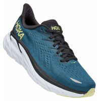 Hoka Mens Clifton 8 Sneakers Runners Lighweight Shoes - Blue Coral/Butterfly