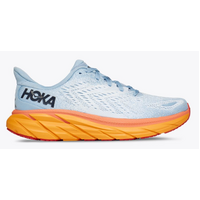 Hoka Womens Clifton 8 Wide Running Shoes Sneakers Runners - Summer Song/Ice Flow