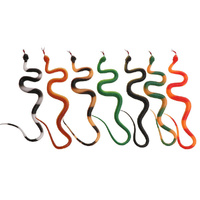 RUBBER SNAKE Halloween Fake Toy Soft Party Prop Trick - Assorted Colours
