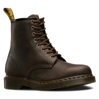 Dr. Martens 1460 8 Up Crazy Horse Leather Boots Shoes - Gaucho Brown