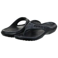 Crocs Womens Baya Flip Flop Thongs Sandals - Black