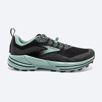 Brooks Womens Wide D Cascadia 16 Sneakers Shoes Runners - Black/Ebony/Yucca