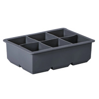 Avanti Silicone 6 Cup King Ice Cube Tray - Charcoal