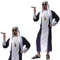 Adult Mens ARABIAN Costume Shiek Desert Sultan Arab Party Fancy Dress Up Dubai