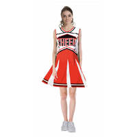 Womens Ladies Cheerleader Costume School Girl Outfit Dress up Cheer Leader Uniform