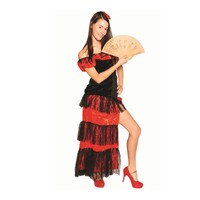 Flamenco Dancer Costume Spanish Fancy Dress Senorita Outfit Latin Party Mexican