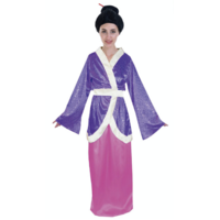 JAPANESE Kimono Costume Geisha Dress Oriental Japan Asian Adult Womens - Purple