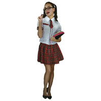 Adult School Girl Costume Cosplay Student Uniform Role Play Party Women's