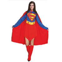 Super Woman Superhero Ladies Costume Cosplay Fancy Dress Up Party Holloween
