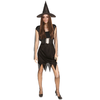 Adult Women's Wicked Witch Costume Sexy Halloween Dress Party Skirt - Black
